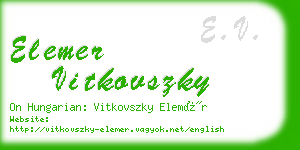 elemer vitkovszky business card